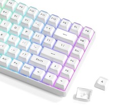 White Jelly Keycaps OEM Profile 113Key Cute Custom Set For Mechanical MX picture