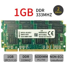 For Kingston 2GB 2x 1G DDR PC1-2700 DDR1 333MHz SO-DIMM RAM KIT Laptop Memory picture