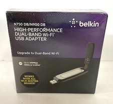 NIP Belkin N750 DB/N900 DB High-Performance Dual-Band WiFi USB Adapter Sealed picture