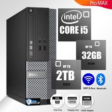 DELL Desktop Computer PC i5, up to 32GB RAM 2TB SSD/HDD, Windows 10/11,DVD-RW picture