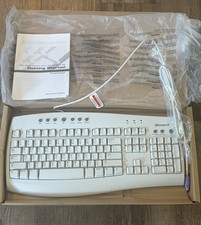 Microsoft Internet Keyboard RT9443 Vintage White PS/2 New Open Box picture