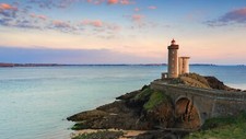 Landscape nature lighthouse clouds sky water sea rocks Custom Gaming Mat Desk picture
