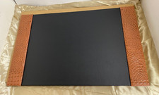 Crocodile Pattern Genuine Leather Desk Pad Brown Color 20