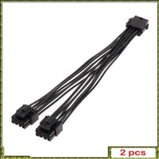 2pcs CPU Power Splitter Cable 20CM 8Pin To Dual CPU 8 Pin(4+4) CPU  picture