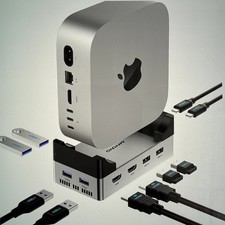 ANYOYO Mac Mini M4 Dock, 40Gbps, M.2 Nvme SSD Enclosure, Dual HDMI 4K@60Hz picture