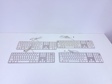 LOT OF 4 Apple A1243 Wired USB Slim Keyboard - Excellent - Tested picture