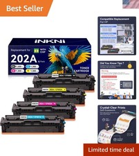 202A Toner Cartridges - 4 Pack with Built-In Chip for Easy Printing Experience picture