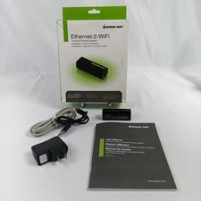 IOGEAR GWU637 Ethernet-2-WiFi Wireless Adapter Box Cables AC Adapter EUC picture
