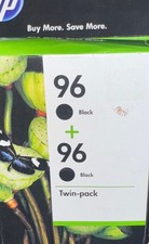 Genuine HP 96 Black Twin-Pack Ink Cartridges C9348FN Sealed Expired 01/2013 picture