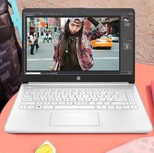 Mint HP 14 Student Laptop White 4 Core Intel (64GB OnBoard + 512GB P50) Win 11 picture