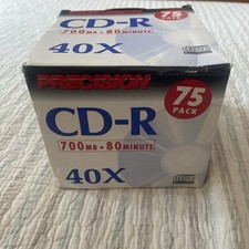 Precision CD-R 75 Pack 700MB 80-Minute 40x Blank Recordable Compact Discs Sealed picture