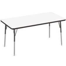 Dry Erase Table 30 x 60 Rectangle Swivel Glide Legs Black FDP 10176-DEBK picture