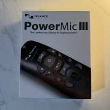Nuance PowerMic III USB Dictation Microphone 0POWM3C 9ft Coiled Cord Open Box picture