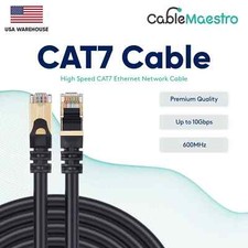 CAT7 U/FTP PATCH CORD Cables GOLD PLATED 6FT-75FT Multi Pack LOT Blue picture