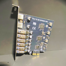 PCIe x1 to USB 3.0 Expansion Card 8-Port (2x USB-C, 6x USB-A) picture