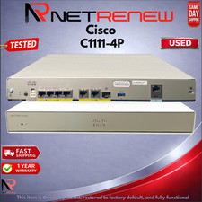Cisco C1111-4P  Gigabit Wan Ethernet Router 4-Port  w/Power Adapter picture