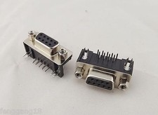 10x D-Sub DB9 9 Pin RS232 Serial Female Jack Right Angle PCB Solder Connector picture