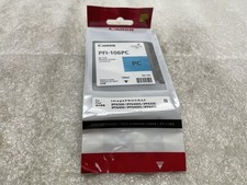 Genuine Canon PFI-106PC Photo Cyan Ink Tank IPF6300 IPF6400 Expired 05-2019 picture