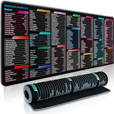 Windows PPT/PS/CDR/AI/PR/Word/Excel Shortcuts Sheet Mouse Pad, Large Gaming M... picture