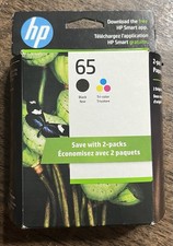 New HP 65 Combo Ink Cartridges Black & Color OEM Genuine Expires July 2027 picture