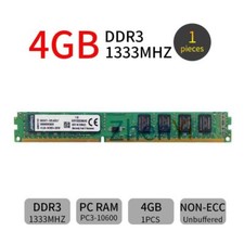 Kingston 4GB DDR3 1333MHz PC3-10600U CL9 KVR1333D3N9/4G Desktop Intel Memory RAM picture