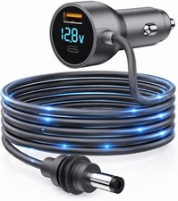 3-in-1 Car Power Adapter, 12V-48V Cigarette Lighter Charger, USB & DC Supply for picture