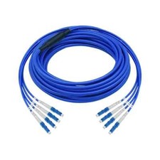 100M Indoor Armored LC-LC 4 Strand Single-Mode 9/125 Fiber Patch Cord-9878 picture