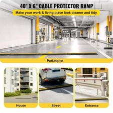 4 Pack of 1Channel Rubber Cable Protector Ramps Heavy Duty 22046Lbs Load picture