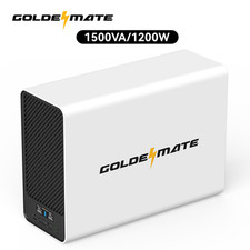 Goldenmate 1500VA 1200W Pure Sine Wave UPS Backup Power Supply LiFePO4 Battery picture
