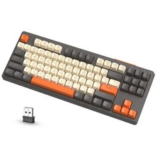 FREEWOLF M87 Wireless Gaming Keyboard RGB Backlit Silent Membrane Keys PC Mac picture