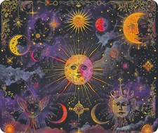 CELESTIAL SUN MOON  COMPUTER MOUSE PAD 9 x 7 OR HOT PAD picture