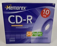 Memorex CD-R 10 Pack Recordable Compact Disc Multi Speed 700 MB 80 Mins SEALED picture