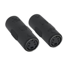 MDIN4 4 Pin Mini Din4 S-Video Female to Female F/F Molded Adapter Gender Changer picture