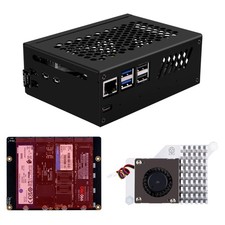 N16 Quad M.2 M-Key NVMe SSD HAT with Metal Case & Active Cooler for Raspberry... picture