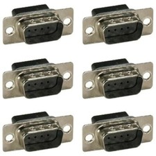 6x Pcs DB9 D-SUB 9-Pin Male Crimp Pin Type Connector Assembly Cup Socket picture