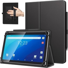 Universal 10.1 Inch Tablet Case with Pen Loop, Folding Stand & Hand Strap, Black picture