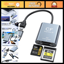 2-in-1 CFexpress Type B & SD Card Reader, USB-C & USB-A Dual Slot, Fast Transfer picture