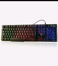 New Rii RK100+ Mixed Color LED Backlit Multimedia Gaming Keyboard picture