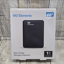 Western Digital 1 TB Elements Portable USB 3.0 Hard Drive Storage - Sealed  picture