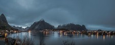 Landscape mountains panorama norway lofoten nordic Custom Gaming Mat Desk picture