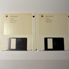 Apple Macintosh Utilities 1&2 690-5167A & 690-5168-A V 5.0 3.5 Floppy Disk picture