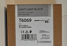 New GENUINE EPSON T6069 LIGHT  LIGHT BLACK INK 220ml K3  Epson STYLUS PRO 4880 picture