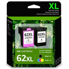 62XL Ink Cartridges Combo for HP 62 Ink Cartridges Combo for HP 62XXL High Yield picture