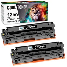 2 Pack CB540A Black Toner Fits HP Color Laserjet CM1312nfi CP1215 CP1515 CP1518 picture