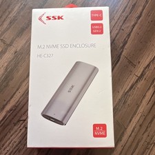 SSK HE-C327 Aluminum M.2 NVMe SSD Enclosure USB-C USB 3.2 Gen 2 Silver picture