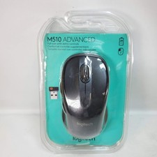 Logitech M510 Advanced Wireless Mouse Black 910-001822 7-Button Laser NEW picture