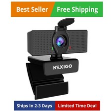 N60 1080P Webcam with Microphone, Software Control & Privacy Cover, USB HD Co... picture