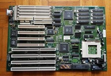 Vintage S5 socket 5 AT motherboard ECS SI54P-AIO White ISA connectors picture