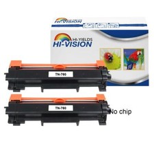2 pk Toner Cartridge fits Brother TN760 HL-L2370DW XL HIGH QUALITY picture