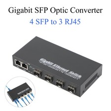 1PCS Gigabit SFP Media Converter 4 SFP to 3 RJ45 Transceiver 10/100/1000M picture